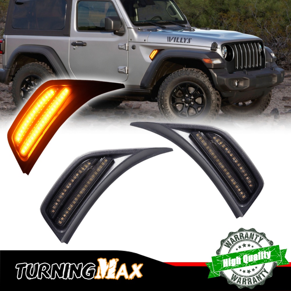 Outdoor Lighting Yellow - Bursztynowożółte LED-owe światła obrysowe na przednie