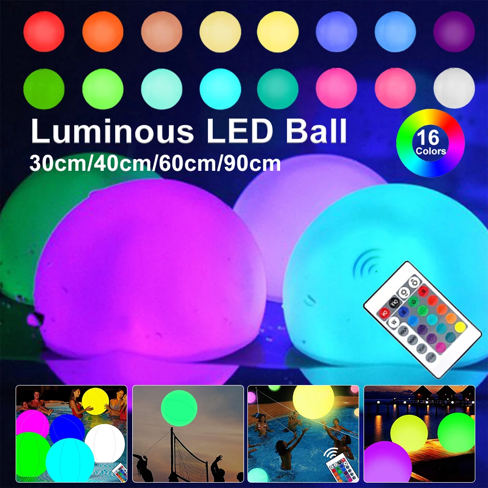 Outdoor Lighting Around Pool - 60/90cm świecące LED piłka do rzucania