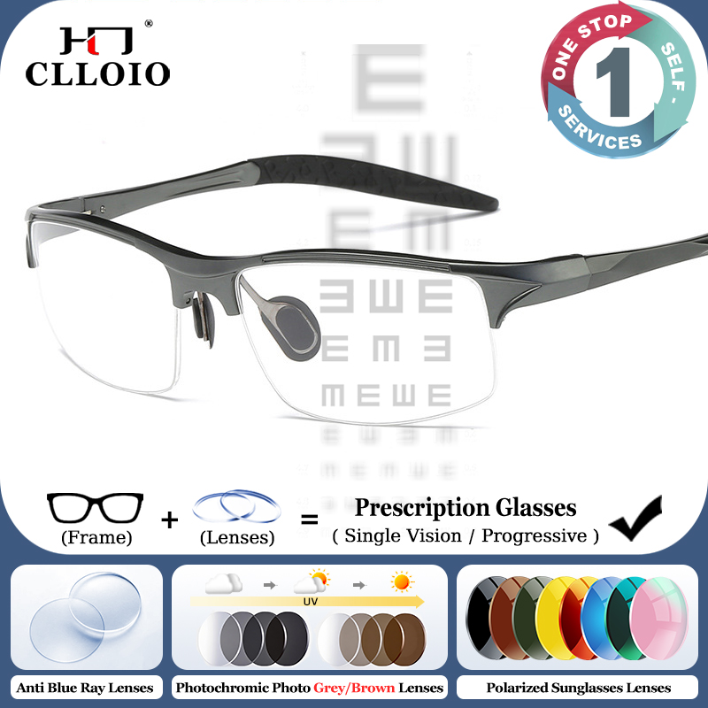Outdoor Lighting High Quality - Okulary korekcyjne CLLOIO wysokiej jakości, aluminiowe,