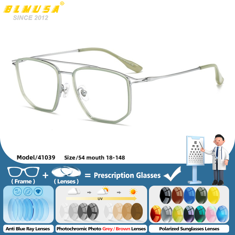 Outdoor Lighting High Quality - Okulary korekcyjne BLMUSA Fashion Pilot Outdoor