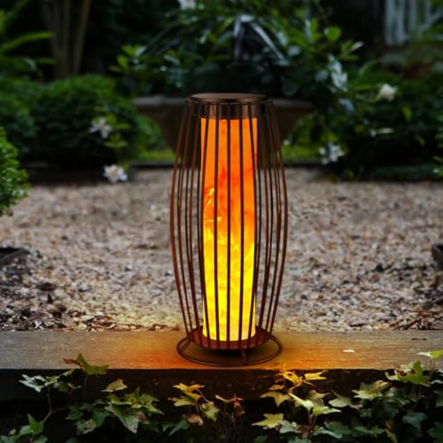 Outdoor Lighting Lanterns - Solarna lampa podłogowa z efektem migoczącego