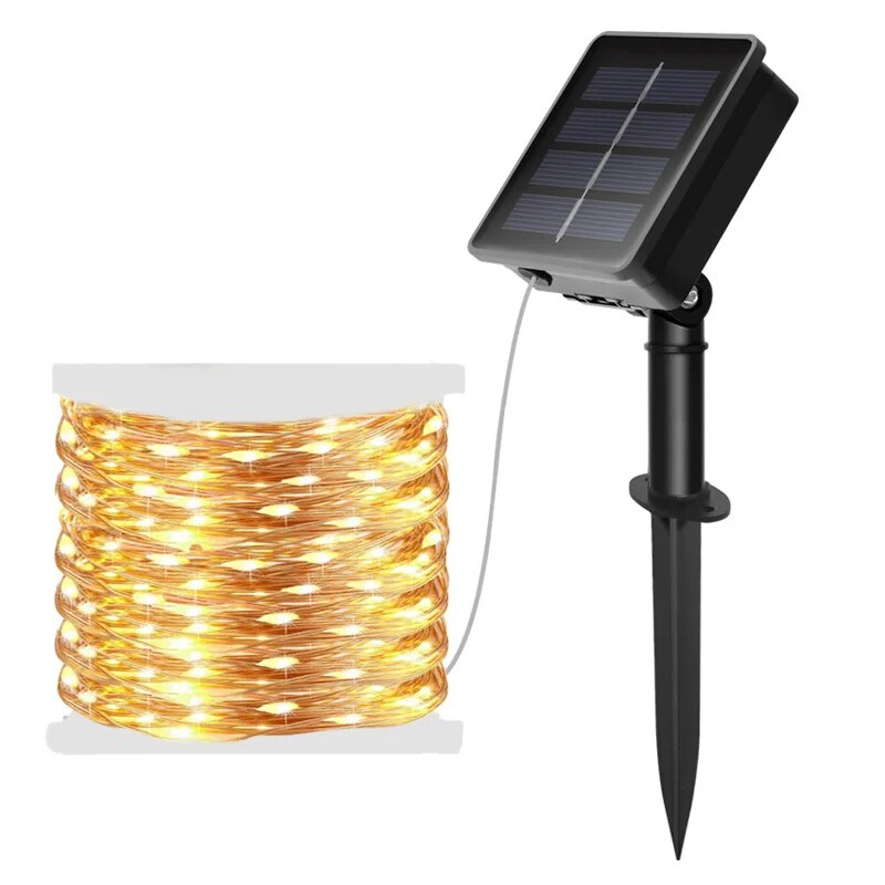 Halo Outdoor Lighting - 100-LED wróżka słoneczna wodoodporny drut miedziany