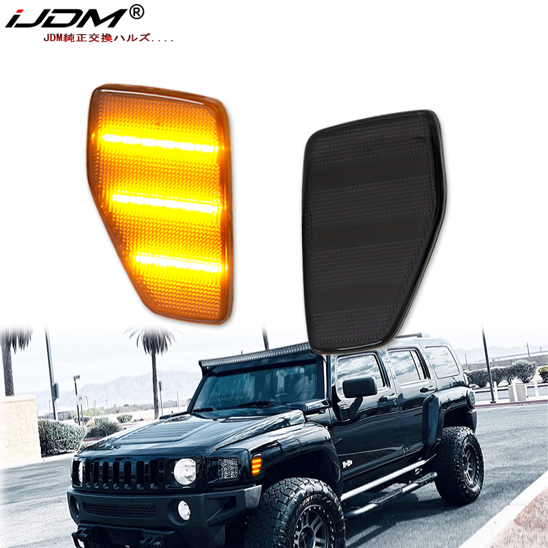 Outdoor Lighting Yellow - iJDM Samochodowe pomarańczowe trzyrzędowe listwy LED