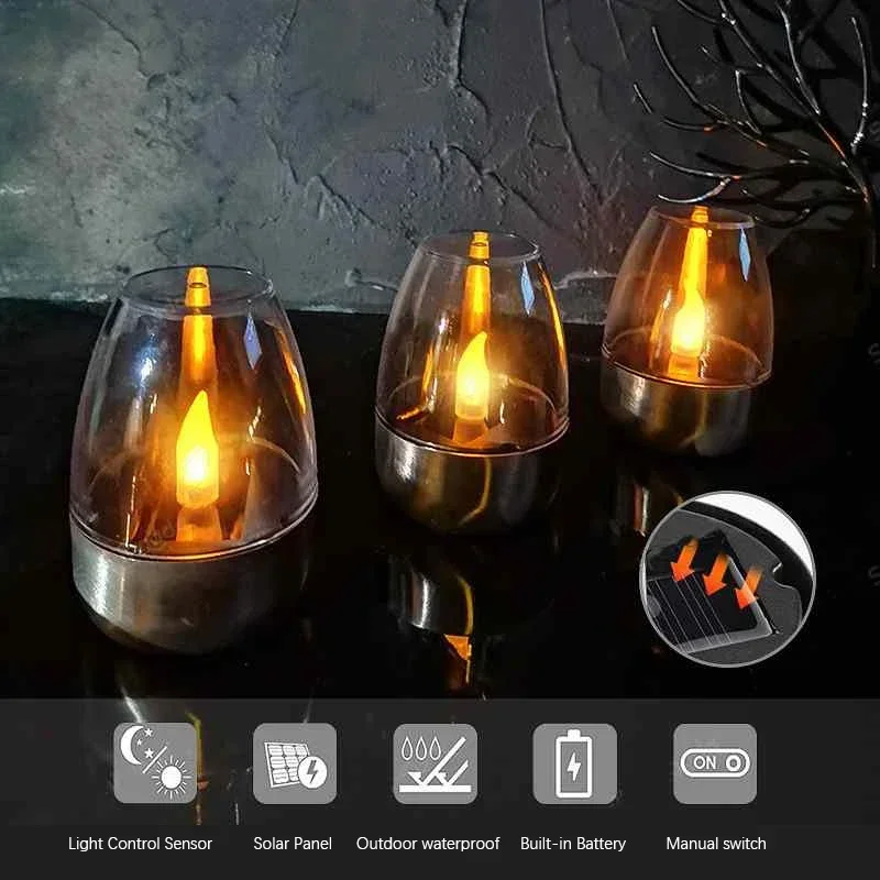 Świece słoneczne LED ze stali  – Halo Outdoor Lighting recenzja i cena