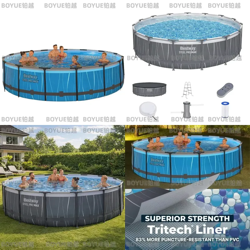 Okrągły stalowy basen naziemny – Outdoor Lighting Around Pool recenzja i cena