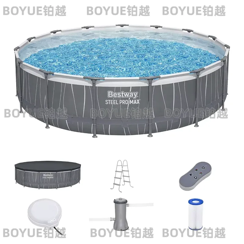 Okrągły stalowy basen naziemny – Outdoor Lighting Around Pool recenzja i cena