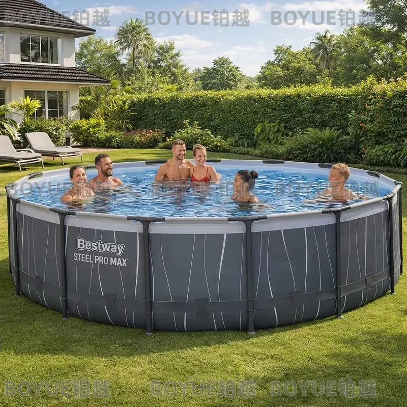 Okrągły stalowy basen naziemny – Outdoor Lighting Around Pool recenzja i cena